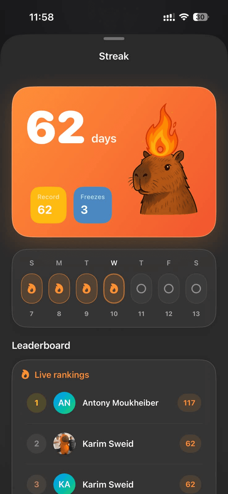 BudgetIQ Community Streak